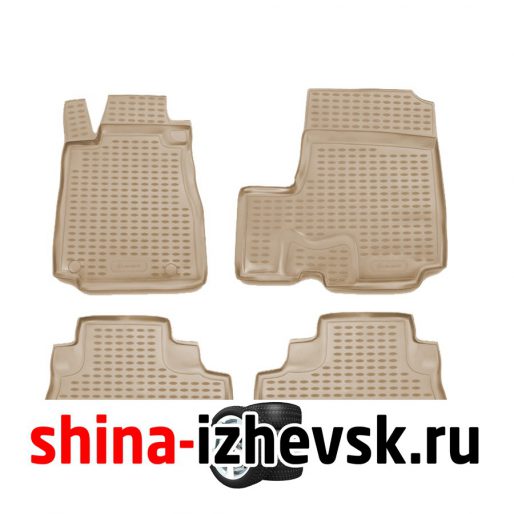 Коврик Autofamily коврики в салон для HONDA CR-V III 2007- , 4 шт. , бежевый) в Ижевске